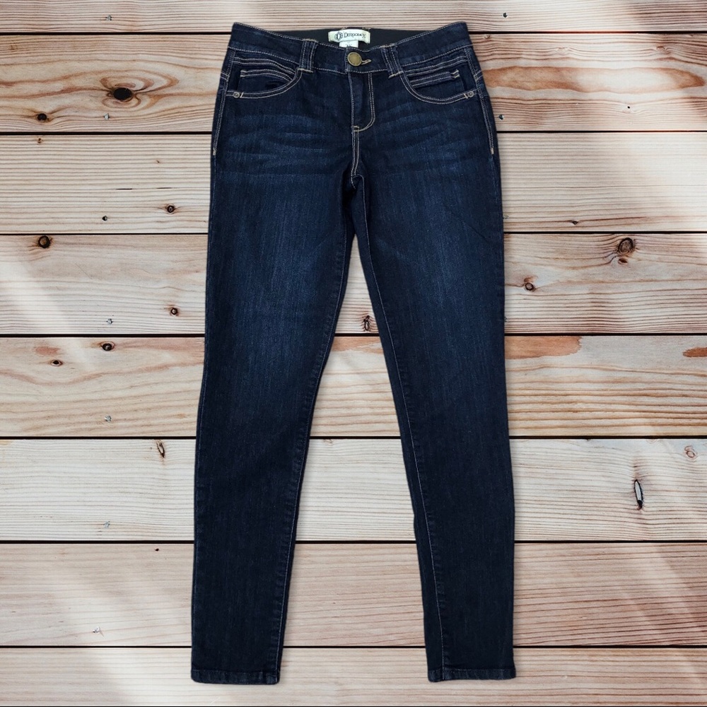 DEMOCRACY Stretch Ab Technology Crop Ankle Jeans, Indigo Size 6